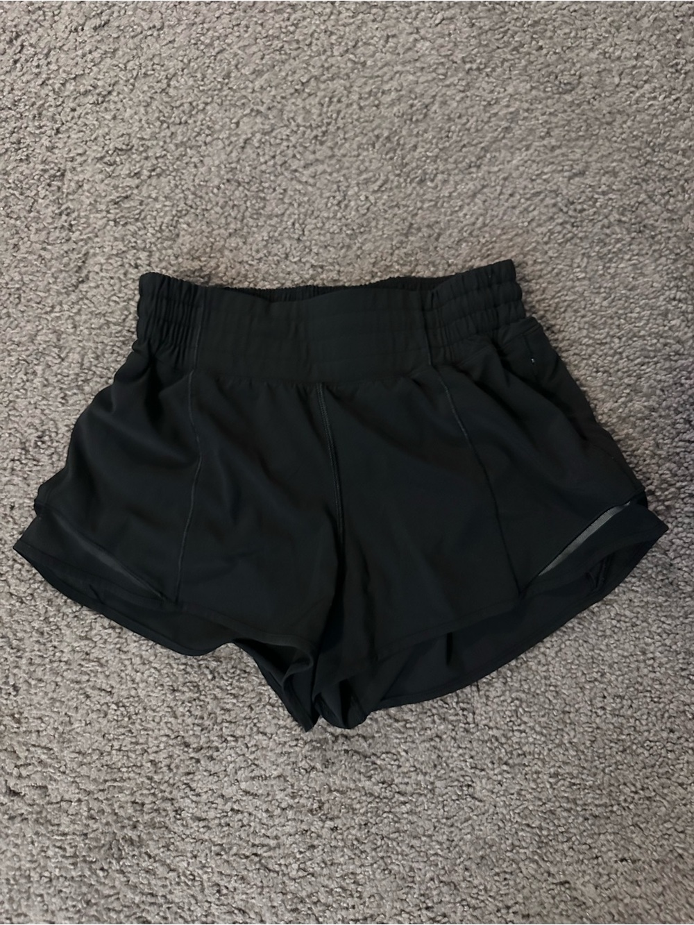 lululemon athletica Black High-Waist Athletic Shorts